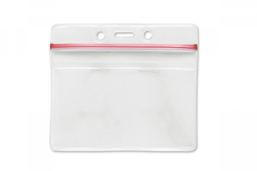 Genuine Brady Zip Locking Vinyl Badge Holders Credit Card Size (Pack