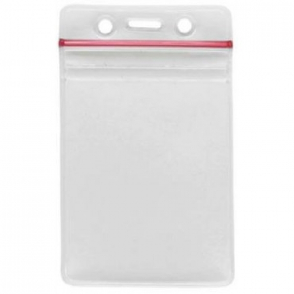 Genuine Brady Zip Locking Vinyl Badge Holders Credit Card Size (Pack