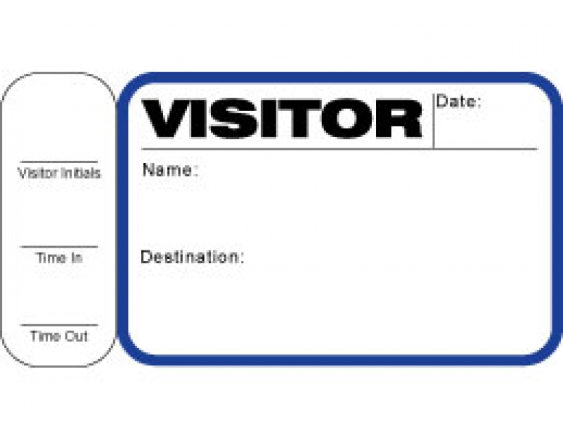 Visitor Pass Registry Book Stock NonExpiring Badges with Side Sign Out