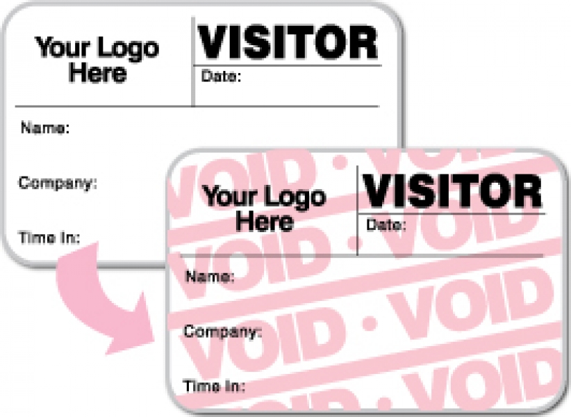 Visitor Pass Registry Book Custom FullExpiring Badges 807F Company