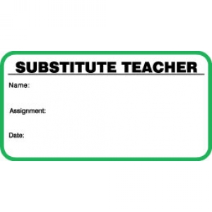 Small Substitute Teacher ID Card (Pack of 500) Image 1