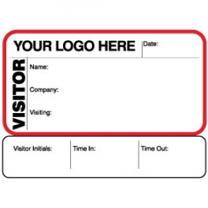 Sign-Out Visitor Pass ID Card With Custom Logo (Pack of 400) - Style B Image 1