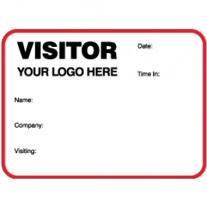 Large Visitor Pass ID Card With Custom Logo (Pack of 400) - Style C Image 1