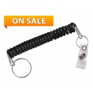 Expandable Nylon Cord - Split Ring and Vinyl Strap Clip (Pack of 100) Image 1