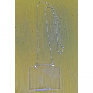 Clear Plastic Badge Holder with String (Pack of 100) Image 1