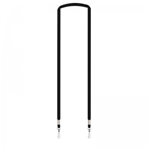 152154 Flat Non-Breakaway Lanyard 3/8in Dual Steel Swivel J-Hook (100 PCS) Image 1