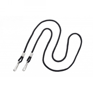 Black Open Ended Lanyard with Two Swivel Hooks (pack of 100) Image 1