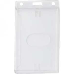Vertical Hard Plastic Badge Holder - for Clamshell Prox Cards (Pack of 100) Image 1