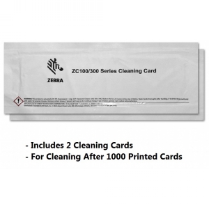 Zebra Cleaning Card Kit, ZC100/ZC300/ZC350, 2000 Printed Cards Image 1