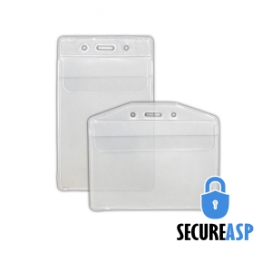 Secure ASP Vinyl Badge Holder with Flap - Credit Card Size (Pack of 100) Image 1