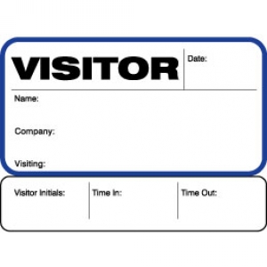 Visitor Pass Registry Book Stock Non-Expiring Badges with Sign Out - 704 Company (1 Book) Image 1