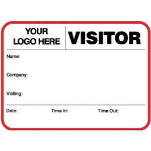 Visitor Pass Registry Book Custom Non-Expiring Large Badges - 735A Company Image 1