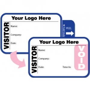 Visitor Pass Registry Book with Custom Self-Expiring Tab Badges  - 802 Destination (2 Books) Image 1