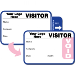 Visitor Pass Registry Book with Custom Self-Expiring Tab Badges  - 803 Company (1 Book) Image 1