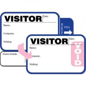 Visitor Pass Registry Book with Stock Tab-Expiring Badges with Sign Out - 815 Company (1 Book) Image 1
