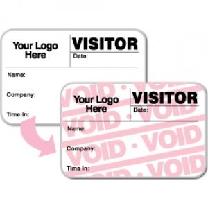 Visitor Pass Registry Book Custom Full-Expiring Badges - 807F Company Image 1