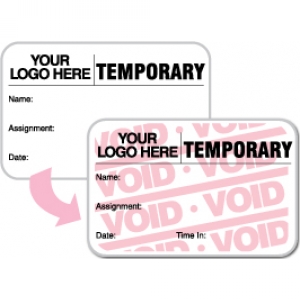 Visitor Pass Registry Book Custom Full-Expiring Badges - 819F Temporary (1 Book) Image 1