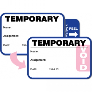 Visitor Pass Registry Book Stock Full-Expiring Badges - 811F Substitute Teacher (2 Books) Image 1