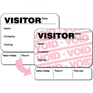 Visitor Pass Registry Book Full-Expiring Badges with Sign Out - 815F Company (2 Books) Image 1