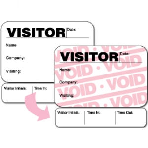 Visitor Pass Registry Book Full-Expiring Badges with Sign Out - 816F Destination (2 Books) Image 1