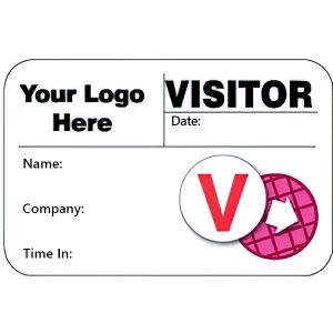 Visitor Pass Registry Book Stock/Custom Dot-Expiring Badges - 807D Company Image 1
