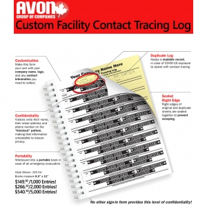 Custom Facility Contact Tracing Log - 1,000 Entries Image 1