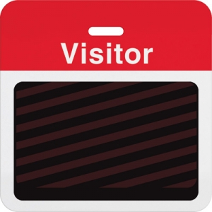 TEMPbadge T5913A - Slotted Expiring Badge Back with red 