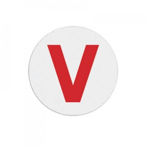 TEMPbadge T6122 - 1-day expiring spot front with printed red 