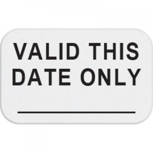 TEMPbadge T7021 - 1 Day Handwritten Adhesive Expiring Token with 