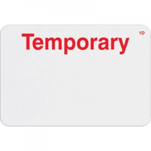 TEMPbadge T6104 - 1 Day Expiring Badge Front (Handwritten) with Printed 