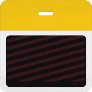 TEMPbadge T5902A - Slotted Expiring Badge Back with Printed Yellow Bar (Qty. 1000) Image 1