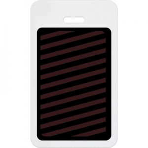 TEMPbadge T6054A - Vertical Slotted Expiring Badge Back with Printed White Bar (Qty. 1000) Image 1