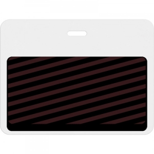 TEMPbadge T6027AL - Large Slotted Expiring Badge Back with Printed White Bar (Qty. 1000) Image 1