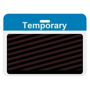 TEMPbadge T5938AL - Large Slotted Expiring Badge with Printed Process Blue 