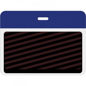 TEMPbadge T5904AL - Large Slotted Expiring Badge Back with Printed Reflex Blue Bar (Qty. 1000) Image 1