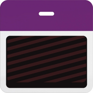 TEMPbadge T5907A - Slotted Expiring Badge Back with Printed Purple Bar (Qty. 1000) Image 1