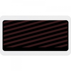 TEMPbadge T6032AL - Large Adhesive Expiring Badge Back with Red Bars (Qty. 1000) Image 1
