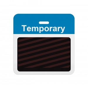 TEMPbadge T5938A - Slotted Expiring Badge Back with Printed Process Blue 
