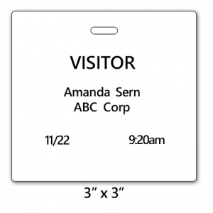 TEMPbadge 03961 - Slotted Non-Expiring Thermal Printable 3