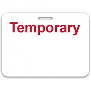 TEMPbadge 05832 - Adhesive Non-Expiring Handwritten Badge with Printed 