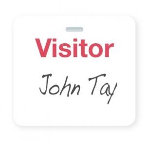 TEMPbadge 05568 - Slotted Non-Expiring Handwritten Badge with Printed 