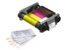Evolis YMCKO Full Colour Ribbon and Cleaning Kit - 100 Prints (VBDG204EU)