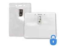 Secure ASP Vinyl Badge Holder with Clip - Credit Card Size (pack of 100)