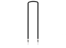 152154 Flat Non-Breakaway Lanyard 3/8in Dual Steel Swivel J-Hook (100 PCS)