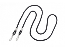 Black Open Ended Lanyard with Two Swivel Hooks (pack of 100)