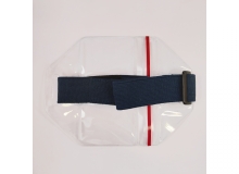 Navy Arm Band Vinyl Badge Holder with Zip Enclosure (pack of 25)