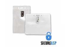 Secure ASP Vinyl Badge Holder with Clip - Government Size (pack of 100)