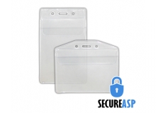 Secure ASP Vinyl Badge Holder with Flap - Credit Card Size (Pack of 100)