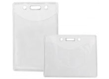 Premium Vinyl Badge Holders - Credit Card Size (Pack of 100)