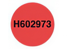 Camera Blocker: Non Residue Circular Security Label, Red, 0.55 Inch Diameter - Roll of 3000